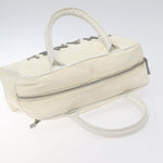 Chanel Vintage Logo Bowler Bag Quilted Canvas Medium - image 16