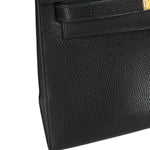 Hermes Kelly Handbag Black Ardennes with Gold Hardware 32 - image 11