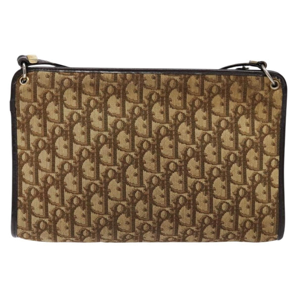Christian Dior Vintage Trotter Shoulder Bag Canvas