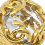 Chanel CC Round Earrings Metal and Crystal - image 3