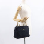 Prada Metal Handles Tote Tessuto Small - image 15