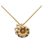 Christian Dior Logo Flower Necklace Metal - image 1