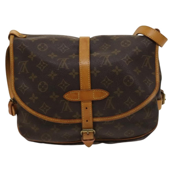 Louis Vuitton Saumur Handbag Monogram Canvas 30
