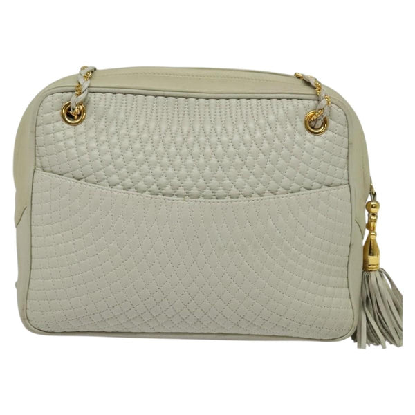 Bally Vintage Chain Shoulder Bag Quilted Leather