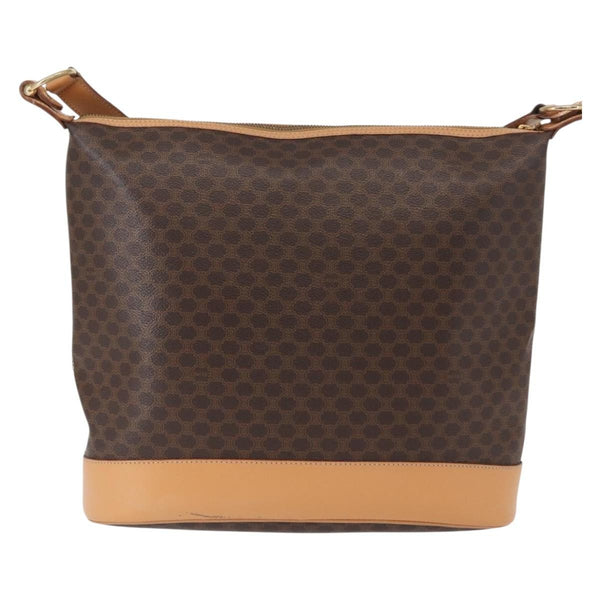 Celine Vintage Macadam Shoulder Bag Canvas and Leather