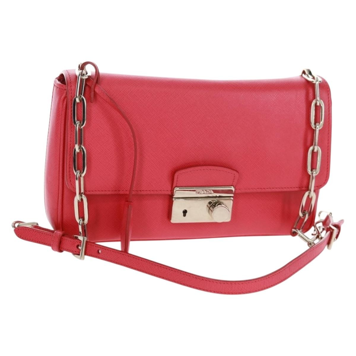 Prada Sound Chain Shoulder Bag Saffiano Leather Small - image 1
