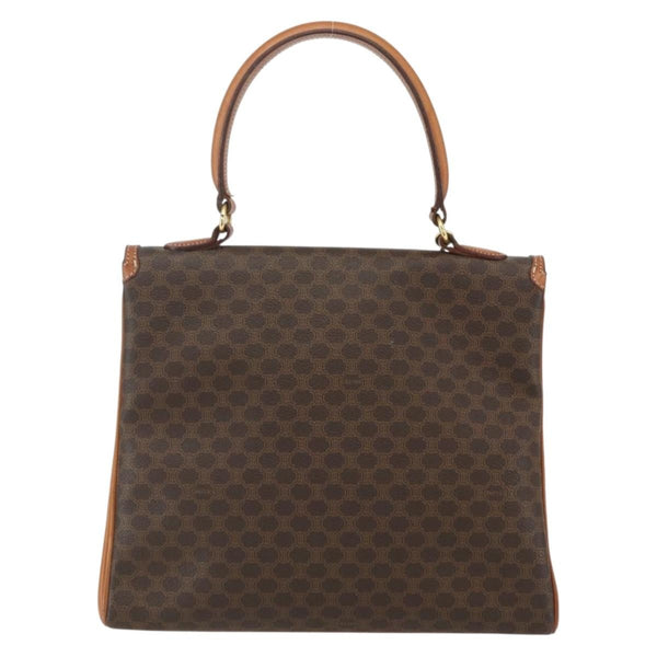Celine Vintage Macadam Handbag Canvas and Leather