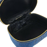 Chanel Vintage Timeless Cosmetic Case Denim Small - image 9