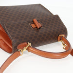 Celine Vintage Convertible Top Handle Bag Macadam Coated Canvas Medium - image 8