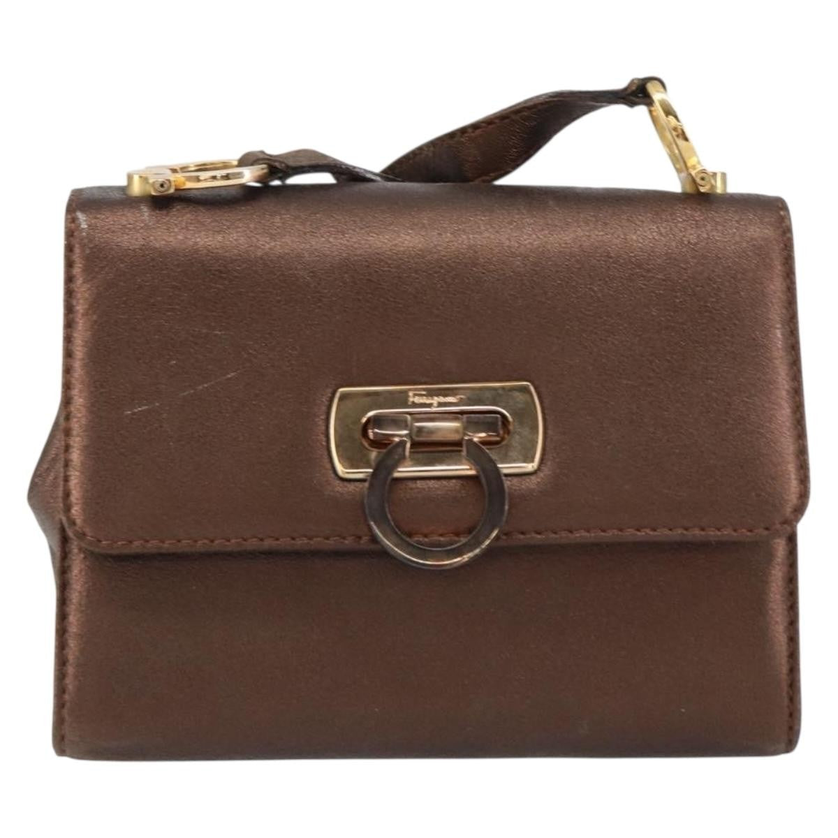 Salvatore Ferragamo Gancini Shoulder Bag Leather - image 1
