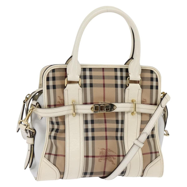 Burberry Minford Satchel Haymarket Coated Canvas Medium - image 1