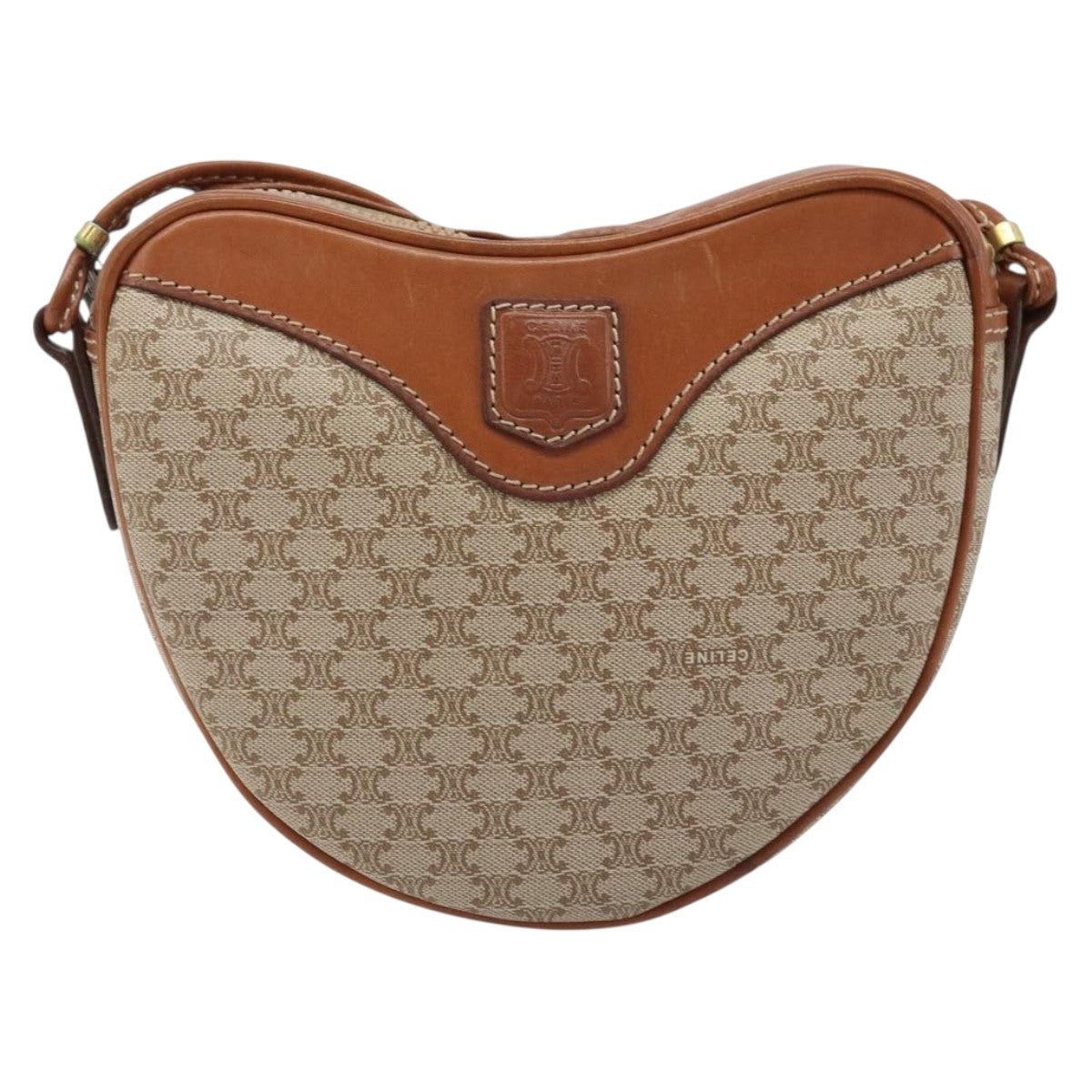 Celine Vintage Macadam Shoulder Bag Canvas and Leather - image 1