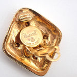Chanel Vintage CC Diamond Shape Clips-On Earrings Gold-Plated - image 13