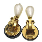 Chanel CC Dangle Earrings Metal with Faux Pearl - image 2
