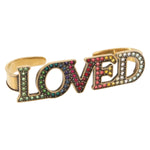 Gucci Loved Palm Cuff Ring Crystal Embellished Metal - image 11