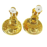 Chanel CC Button Clip-On Earrings Metal - image 2