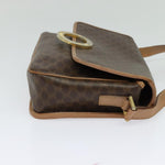 Celine Vintage Macadam Circle Logo Shoulder Bag Canvas and Leather - image 4