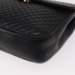 Bally Vintage Chain Shoulder Bag Quilted Leather - image 9