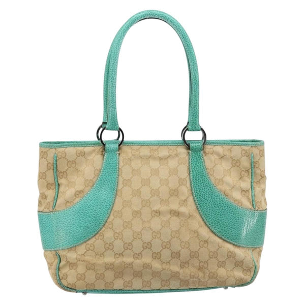 Gucci Vintage Ring Tote GG Canvas with Leather Medium