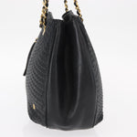 Bally Vintage Chain Shoulder Bag Quilted Leather - image 3