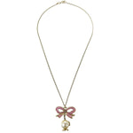 Chanel CC Bow Necklace Gold-plated with Artificial pearl - image 1