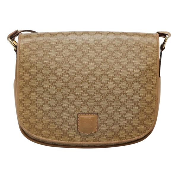 Celine Vintage Macadam Shoulder Bag Canvas and Leather - image 1