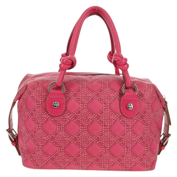 Christian Dior Cannage Handbag Canvas