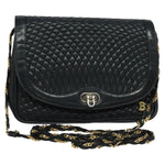 Bally Vintage Chain Shoulder Bag Quilted Leather - image 14