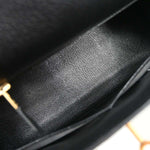 Hermes Kelly Handbag Black Ardennes with Gold Hardware 32 - image 3