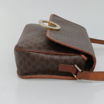 Celine Vintage Macadam Circle Logo Shoulder Bag Canvas and Leather - image 3