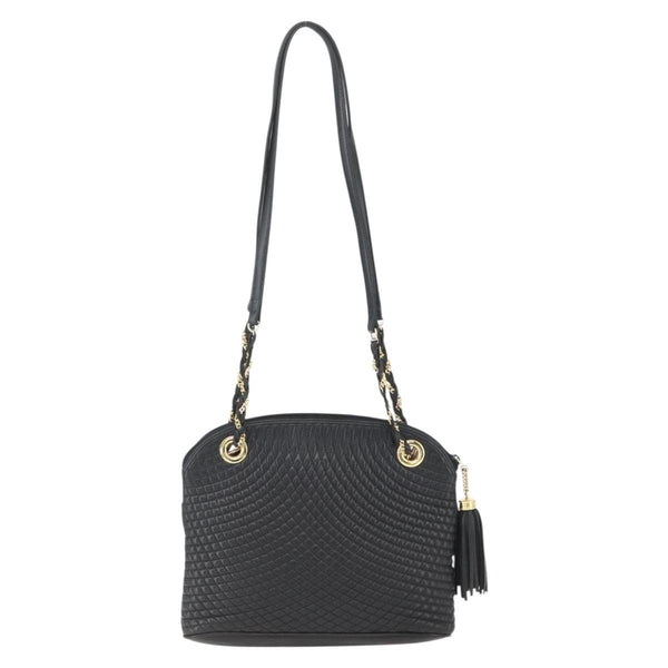 Bally Vintage Chain Shoulder Bag Quilted Leather