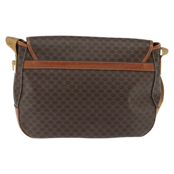 Celine Vintage Macadam Shoulder Bag Canvas and Leather