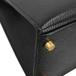 Hermes Kelly Handbag Black Ardennes with Gold Hardware 32 - image 7