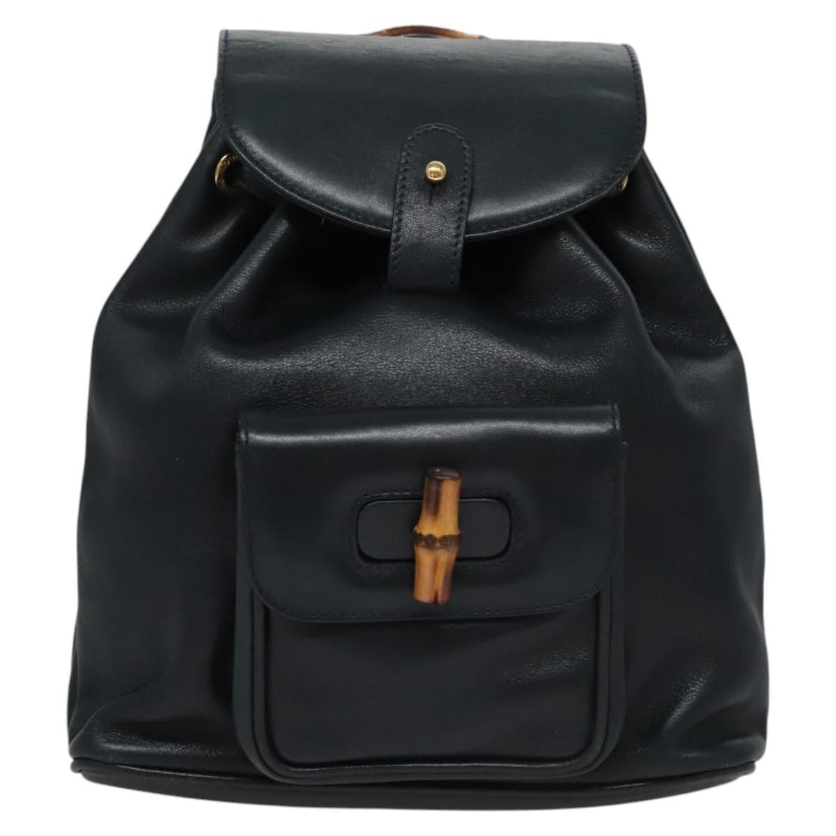 Gucci Vintage Bamboo Backpack Leather Mini - image 1