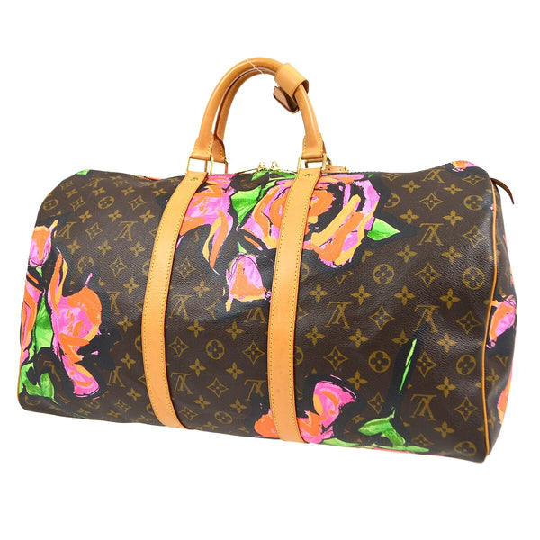 Louis Vuitton Keepall Bag Limited Edition Monogram Roses 50