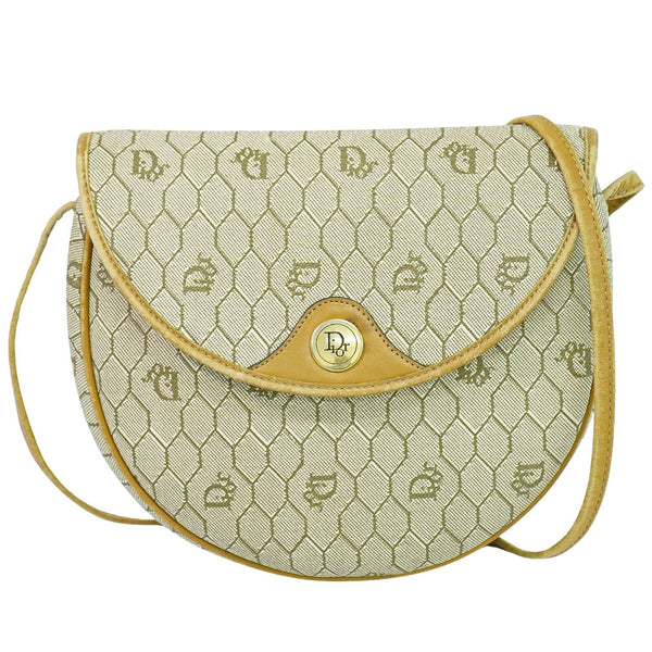 Christian Dior Vintage Honeycomb Shoulder Bag Canvas - image 1