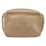 Chanel Vintage Diamond CC Camera Bag Quilted Lambskin Large - image 2