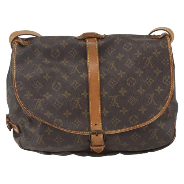 Louis Vuitton Saumur Handbag Monogram Canvas 35