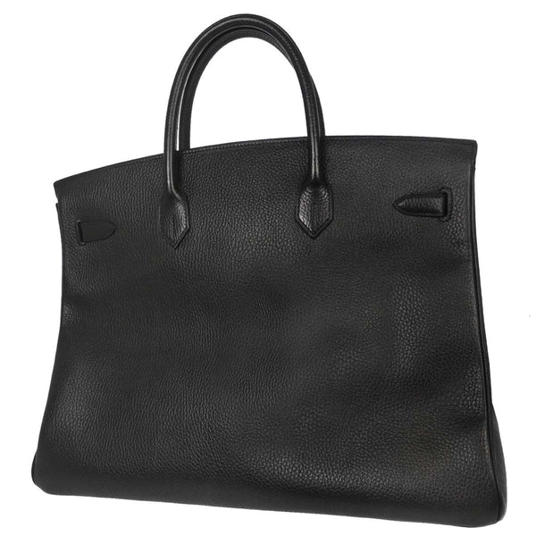 Hermes Birkin Handbag Black Ardennes with Gold Hardware 40