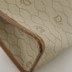 Christian Dior Vintage Honeycomb Zip Pouch Canvas and Leather - image 6
