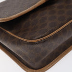 Celine Vintage Macadam Circle Logo Shoulder Bag Canvas and Leather - image 9
