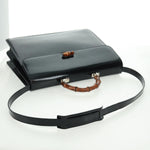 Gucci Vintage Bamboo Handle Bag Patent leather - image 17