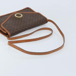 Celine Vintage Macadam Circle Logo Shoulder Bag Canvas and Leather - image 8