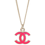 Chanel CC Logo Pendant Necklace Metal - image 2