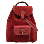 Gucci Gucci bamboo backpack daim mini - image 1