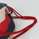 Gucci Logo Drawstring Backpack Striped Canvas Large - image 18