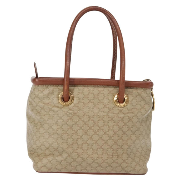 Celine Vintage Macadam Handbag Canvas and Leather