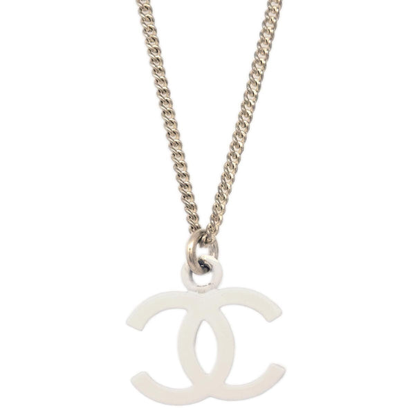Chanel Vintage CC Pendant Long Necklace Metal