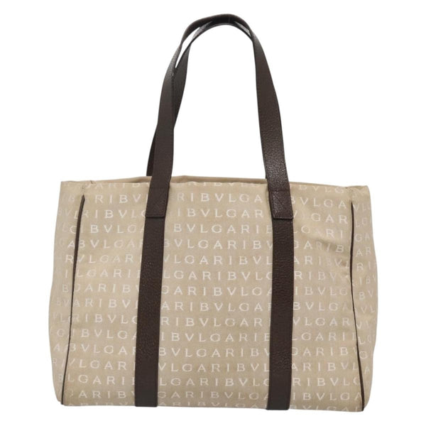 Bvlgari B.Zero1 Logomania Bag Canvas with Leather Large