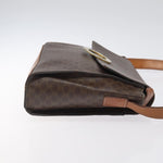 Celine Vintage Macadam Circle Logo Shoulder Bag Canvas and Leather - image 3